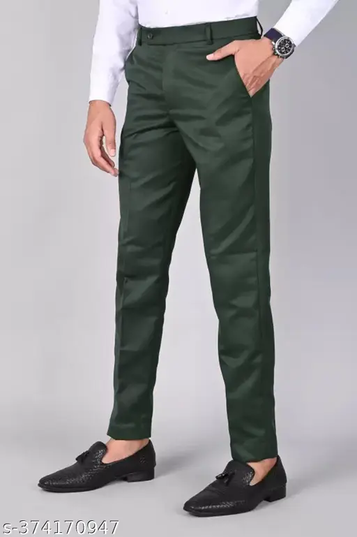 Olive green formal pant  